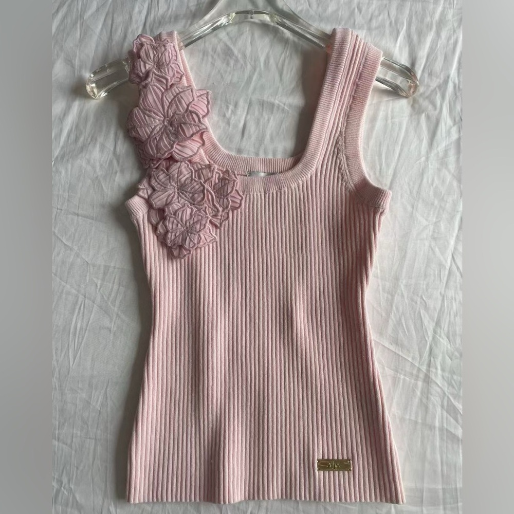 AJE SPLENDOUR FLOWER KNIT TANK, XS - Picture 4 of 6